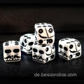 6pcs set von schädelförmigen Würfel 6 -Seiten, Halloween Party White Skull Dice, Neuheit Skeleton Dice für Club Bar Party, 6pcs Set